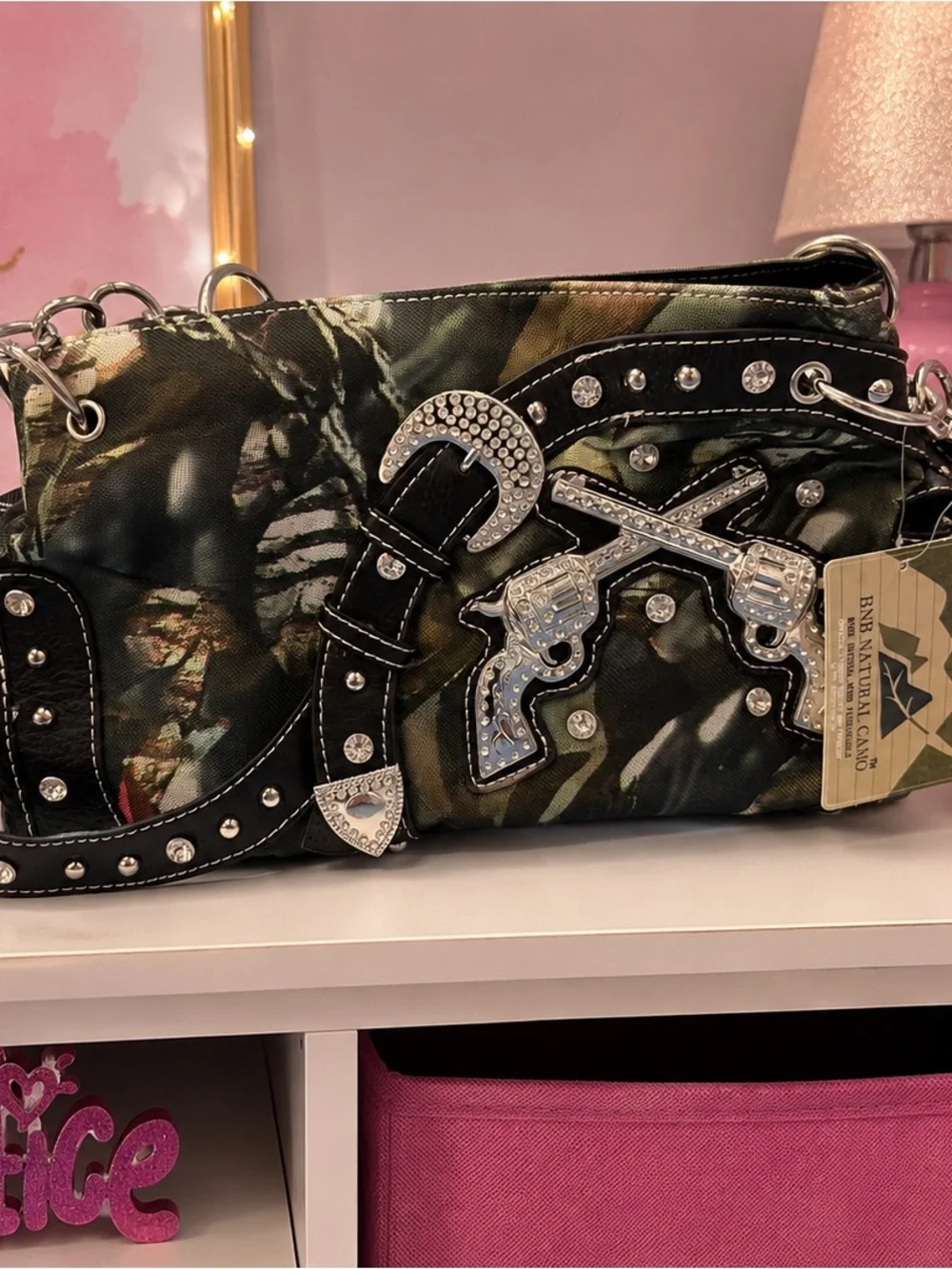 BNB Natural Camo handbag, a western-style purse